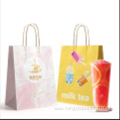 Customized printing twisted rope handle kraft paper bag